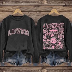Lover Valentines Day Casual Print Sweatshirt
