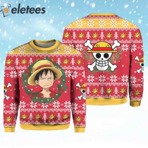 Luffy One Piece Anime Ugly Christmas Sweater 3
