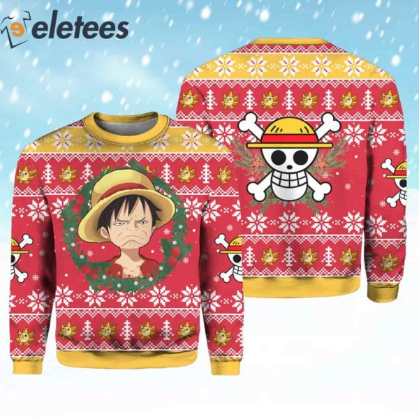 Luffy One Piece Anime Ugly Christmas Sweater