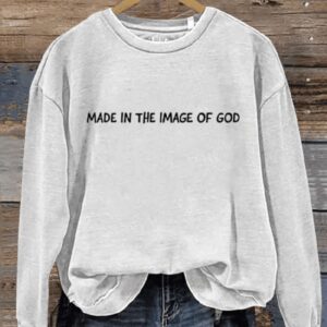 Made In The Image Of God Art Print Pattern Casual Sweatshirt1