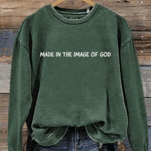Made In The Image Of God Art Print Pattern Casual Sweatshirt2