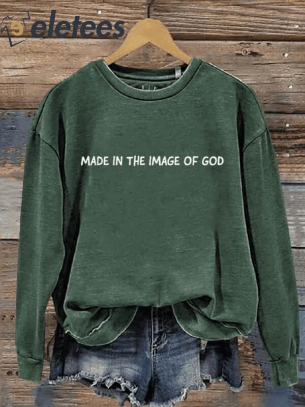 Made In The Image Of God Art Print Pattern Casual Sweatshirt