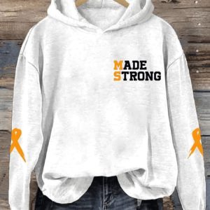 Made Strong Multiple Sclerosis Awareness Art Pattern Print Casual Sweatshirt1