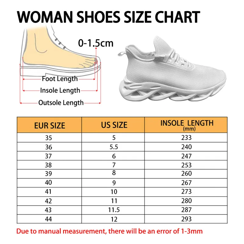 Woman Max Soul Shoes Size Chart