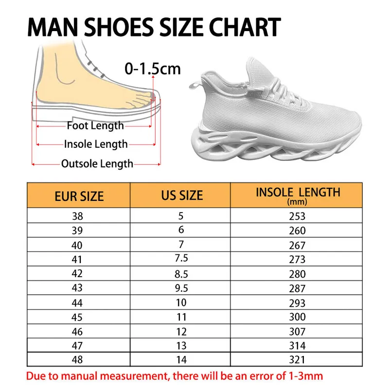 Man Max Soul Shoes Size Chart