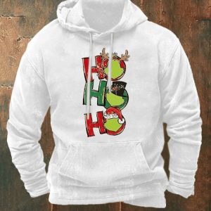 Mens The Grnch Print Casual Hooded Sweatshirt