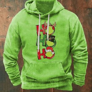 Mens The Grnch Print Casual Hooded Sweatshirt1