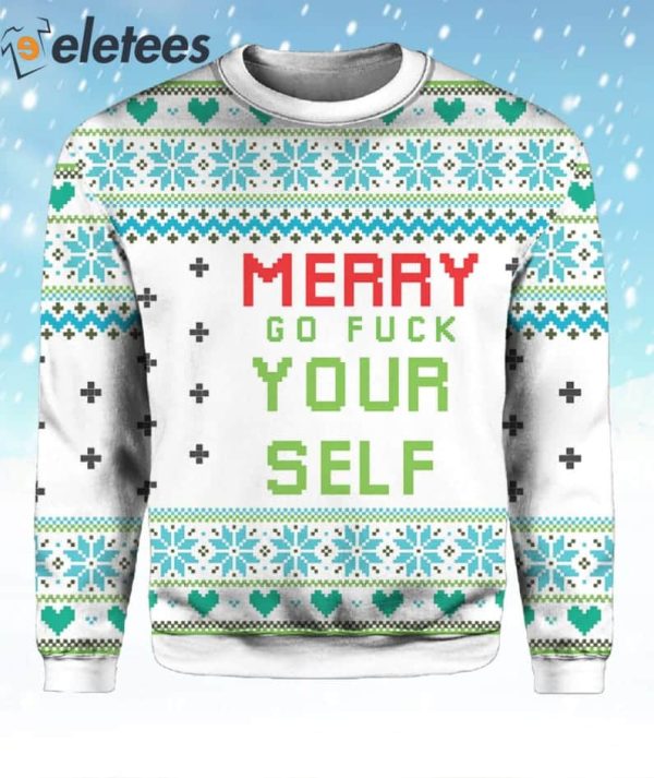 Merry Go Fuck Yourself Ugly Christmas Sweater