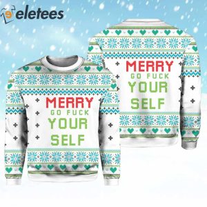 Merry Go Fuck Yourself Ugly Christmas Sweater 3