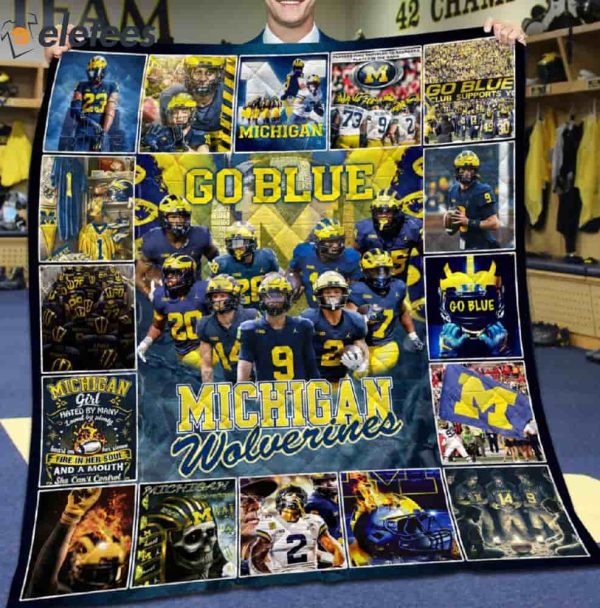 Michigan Football Go Blue Blanket