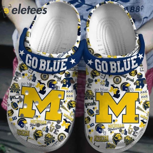 Michigan Go Blue Clogs