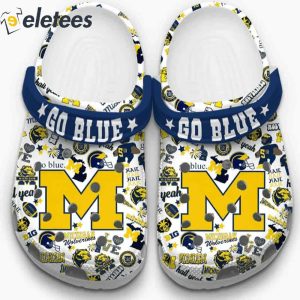 Michigan Go Blue Clogs1