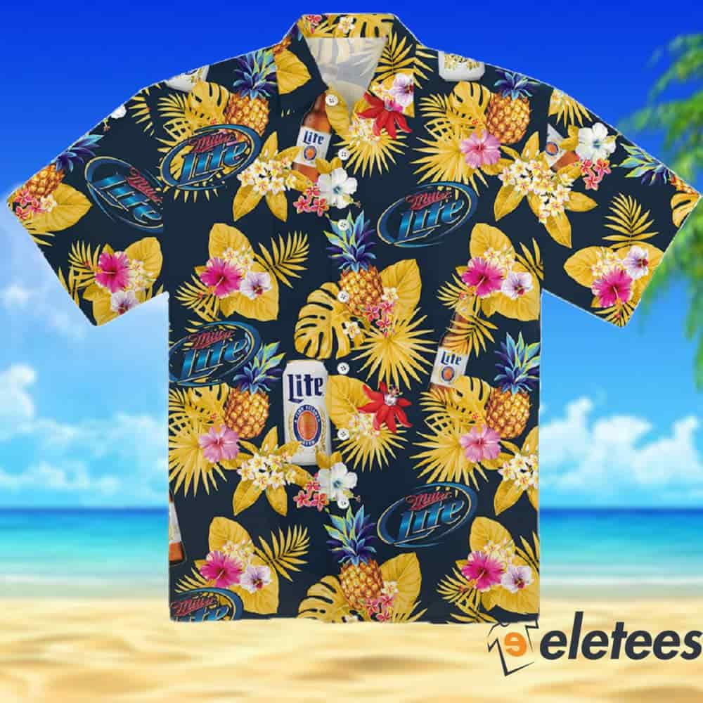 Miller Lite Pineapple Hawaiian Shirt