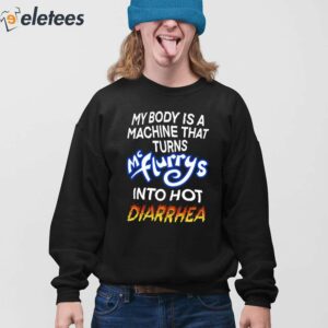 My Body Is A Machine That Turns Mc Flurrys Into Hot Diarrhea Shirt 2