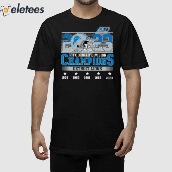 NFC North Division Champions 2023 Lions Shirt