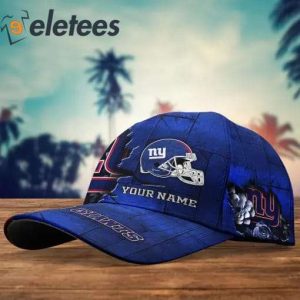 NY Giants Go Giants Custom Name 3D Cap2