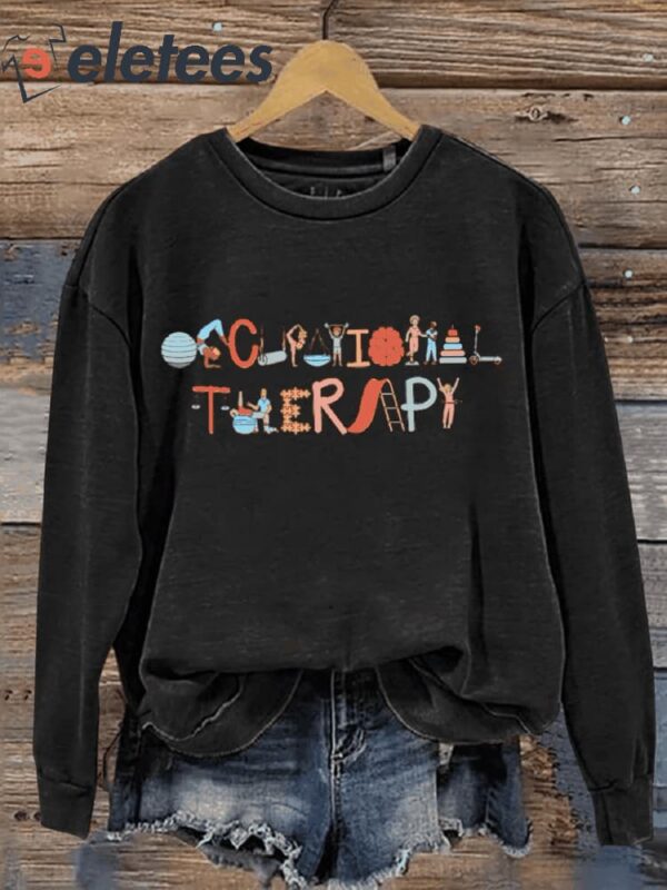 Occupational Therapy Art Print Pattern Sweatshirt