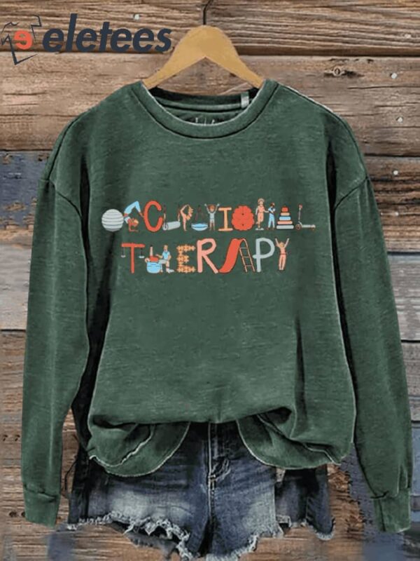 Occupational Therapy Art Print Pattern Sweatshirt
