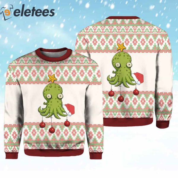 Octopus Christmas Tree Ugly Sweater
