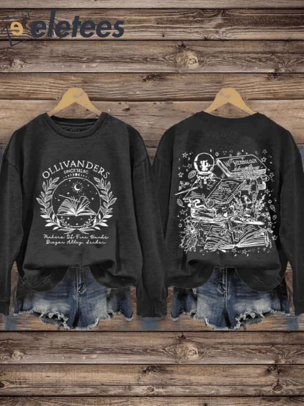 Ollivanders Wand Shop Wizard Casual Print Sweatshirt