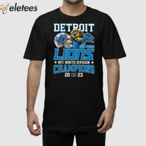 One Pride Lions Mascot Roary NFC North Division Champions 2023 Shirt