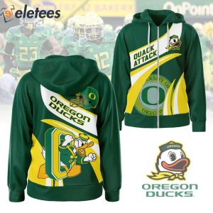 Oregon Ducks Quack Attack 3D Hoodie