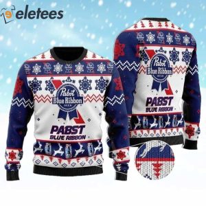 Pabst Blue Ribbon Christmas Ugly Sweater 2