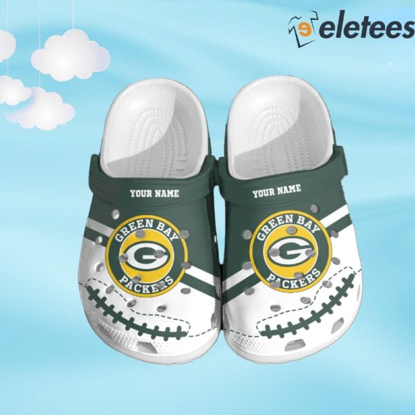 Packers Logo Pattern Custom Name Clogs