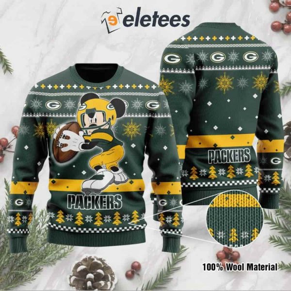 Packers Mickey Mouse Funny Knitted Ugly Christmas Sweater