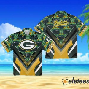 Packers Tropical Flower Hawaiian Shirt 3