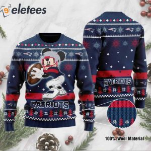 Patriots Mickey Mouse Funny Knitted Ugly Christmas Sweater1