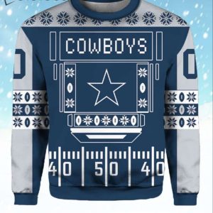 Cowboys christmas outlet sweater with lights