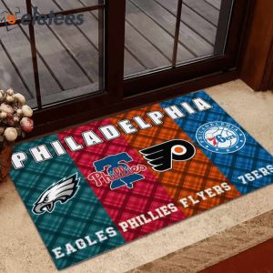 Philadelphia Sport Teams Eagles Phillies Flyers 76ers Doormat