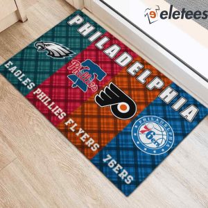 Philadelphia Sport Teams Eagles Phillies Flyers 76ers Doormat2