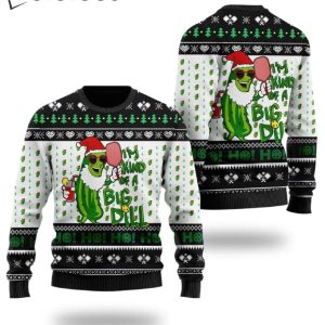 Pickleball Symol Im Kind Of A Big Dill Noel Pattern For Sport Lovers Knitted Ugly Christmas Sweater1