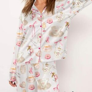 Pink Girlie Bow Pajama Set