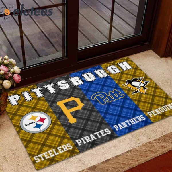 Pittsburgh Sport Teams Steelers Pirates Panthers Penguins Doormat