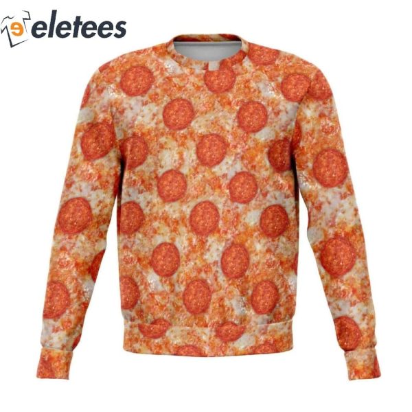 Pizza Pepperoni Knitted Ugly Christmas Sweater