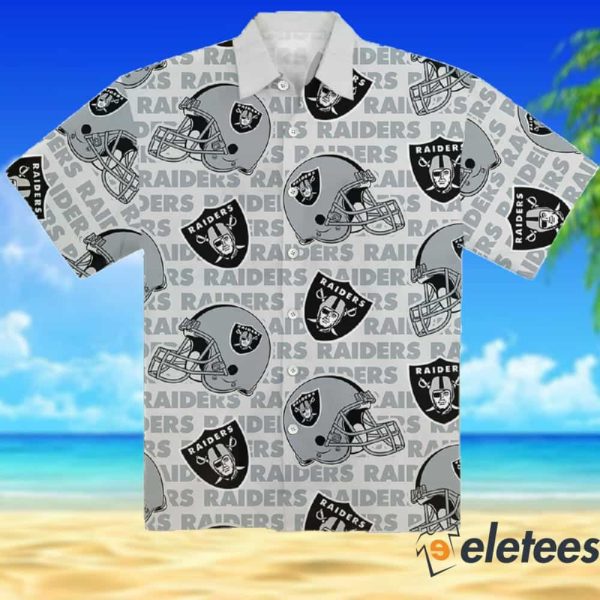 Raiders Football Helmet Hawaiian Shirt