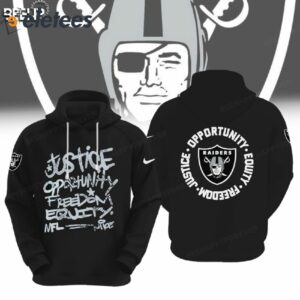 Raiders Justice Opportunity Equity Freedom Hoodie