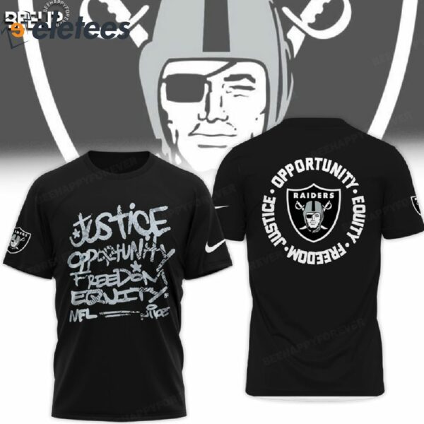 Raiders Justice Opportunity Equity Freedom Hoodie