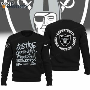 Raiders Justice Opportunity Equity Freedom Hoodie2