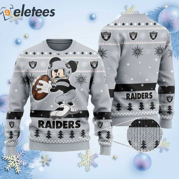 Raiders Mickey Mouse Funny Knitted Ugly Christmas Sweater