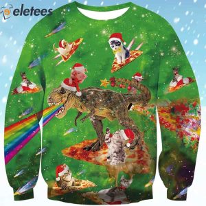 Pizza cat christmas jumper sale