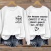 Retro Just Because Someone Carries It Well Doesn’t Mean It Isn’t Heavy Be Kind To Everyone Print Sweatshirt