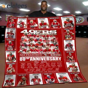 SF 49ers 80th Anniversary 1944 2024 Blanket