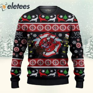 Santa Claus Firefighter Christmas Custom Name 3D All Over Print Sweatshirt 3