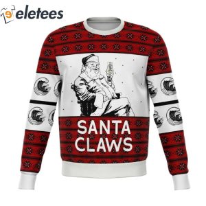 Santa Claws Knitted Ugly Christmas Sweater1