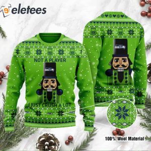 Seahawks I Am Not A Player I Just Crush Alot Knitted Ugly Christmas Sweater1