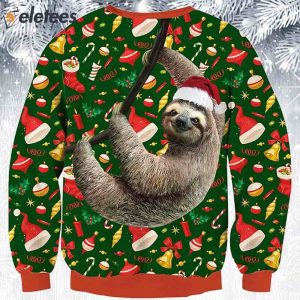 Sloth Climbing Christmas Ugly Sweater 2
